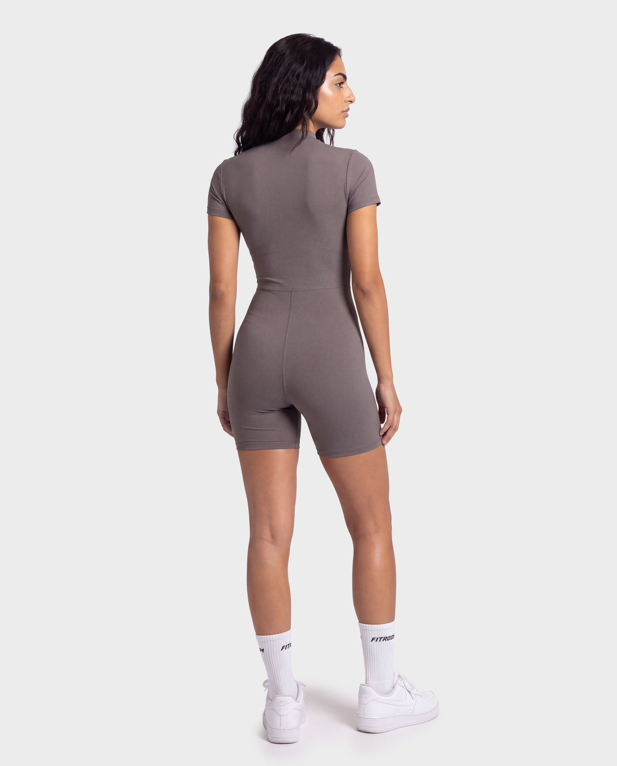 Short Jumpsuit Khaki Grey